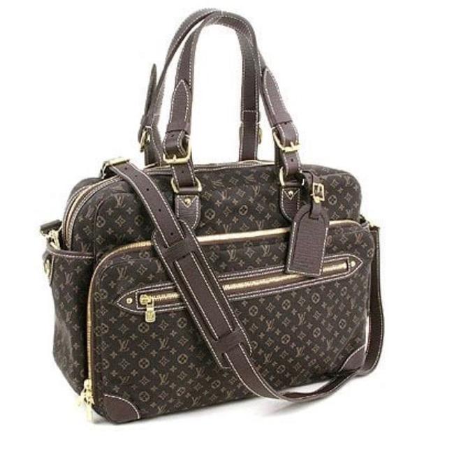 Louis Vuitton Lin Brown Lv Logo Denim. Satchel