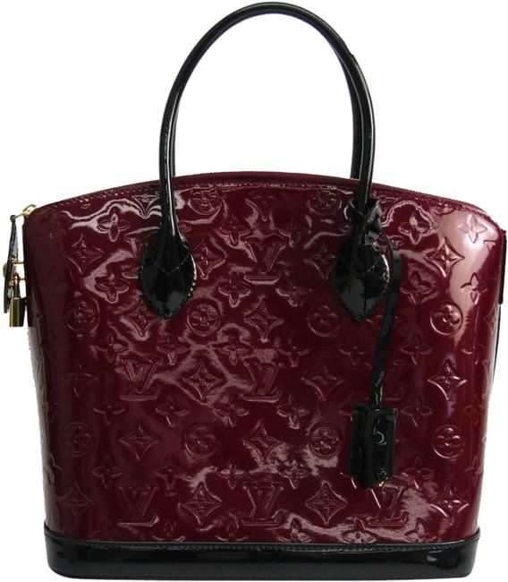 Louis Vuitton Lock It Pm M90250 Women Handbag Griotte Vernis Satchel