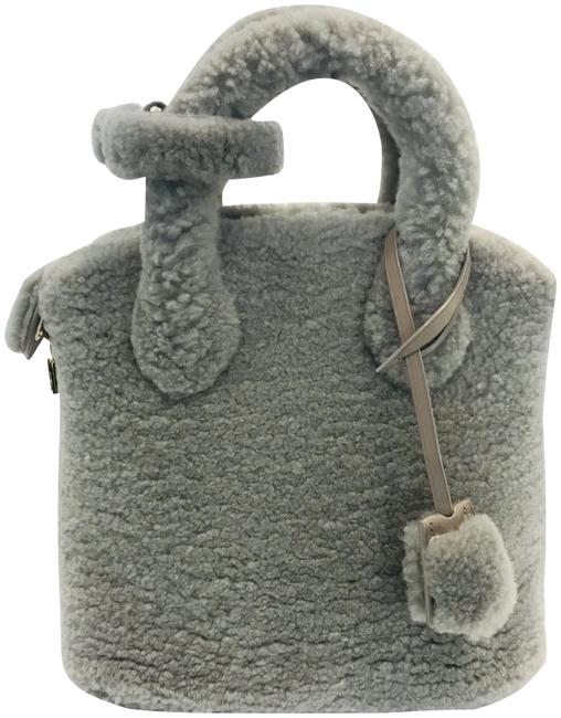 Louis Vuitton Lockit Pulsion Grey Shearling Wool Tote