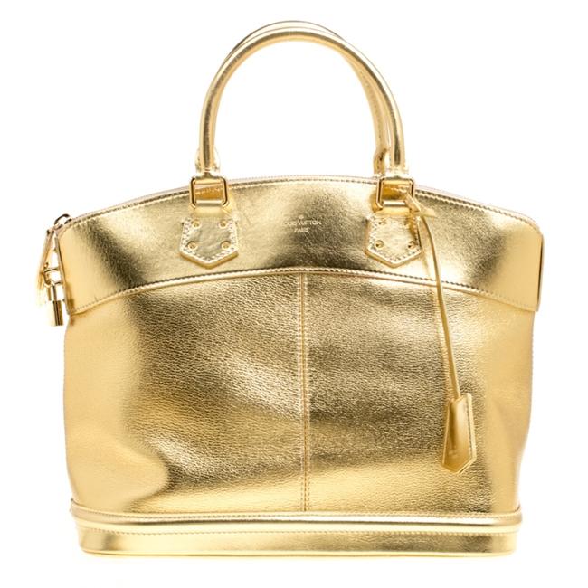 Louis Vuitton Lockit Suhali Mm Gold Leather Tote
