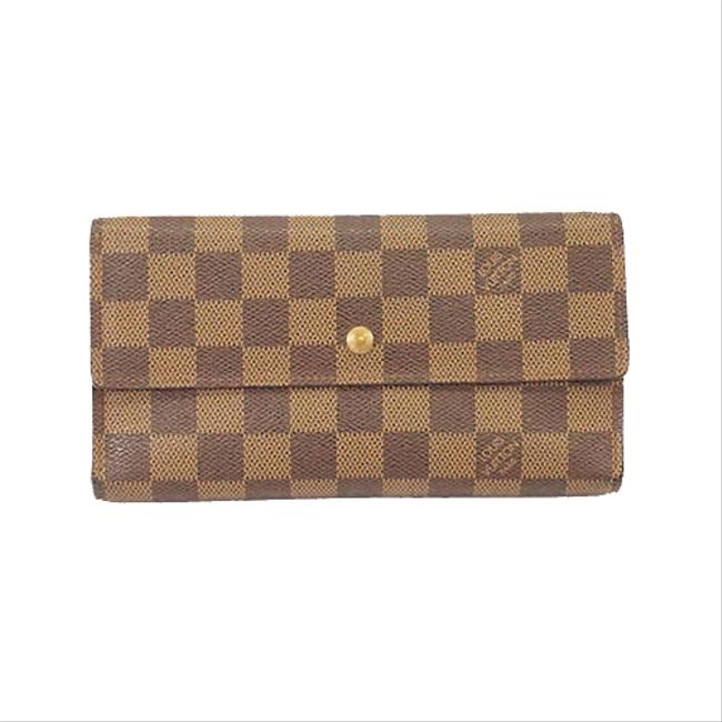 Louis Vuitton Long Damier Portefeuille International N61217 Tri fold Wallet