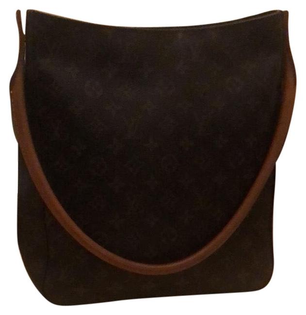Louis Vuitton Looping Brown Coated Canvas Satchel