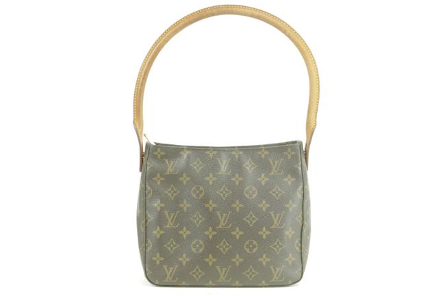 Louis Vuitton Looping Hobo 19lk0102 Monogram Mm Zip Brown Coated Canvas Tote