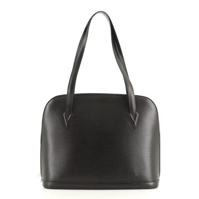 Louis Vuitton Lussac Handbag Epi Black Leather Satchel