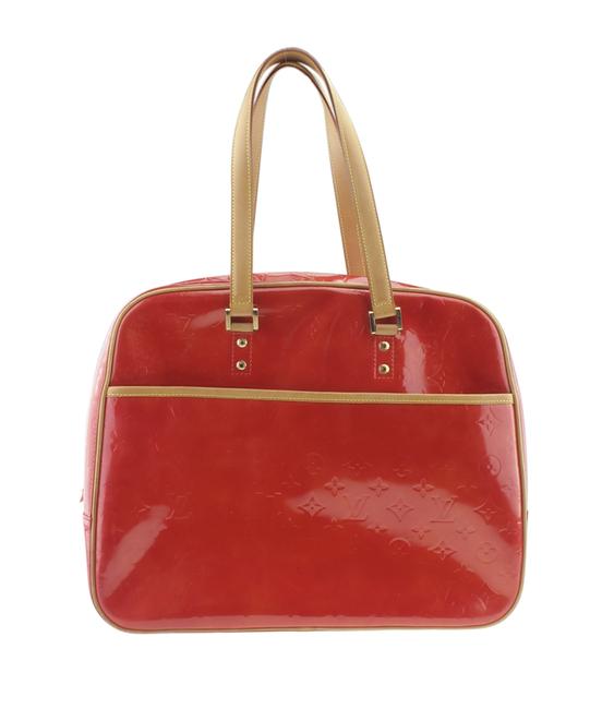 Louis Vuitton M91080 Vernis 168891 Red Leather Satchel