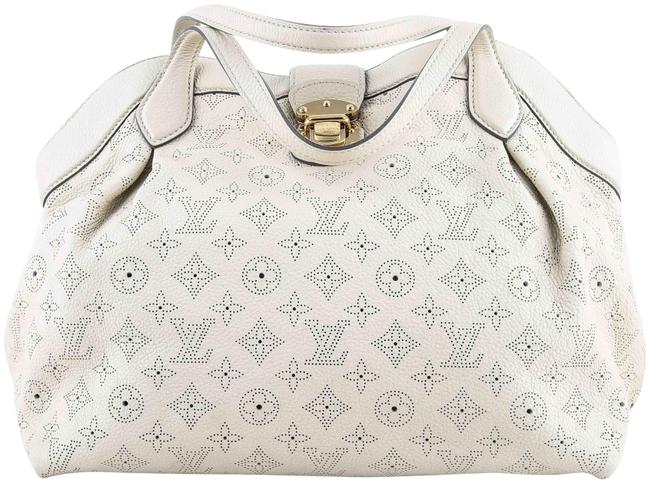 Louis Vuitton Mahina Creme White Leather Tote