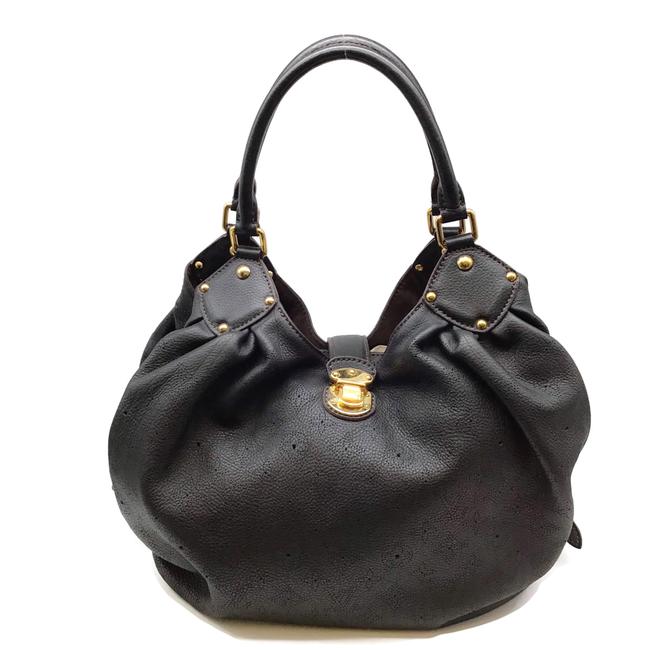 Louis Vuitton Mahina Perforated Black Leather Hobo Bag