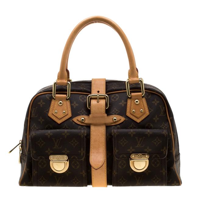 Louis Vuitton Manhattan Monogram Gm Brown Canvas Satchel
