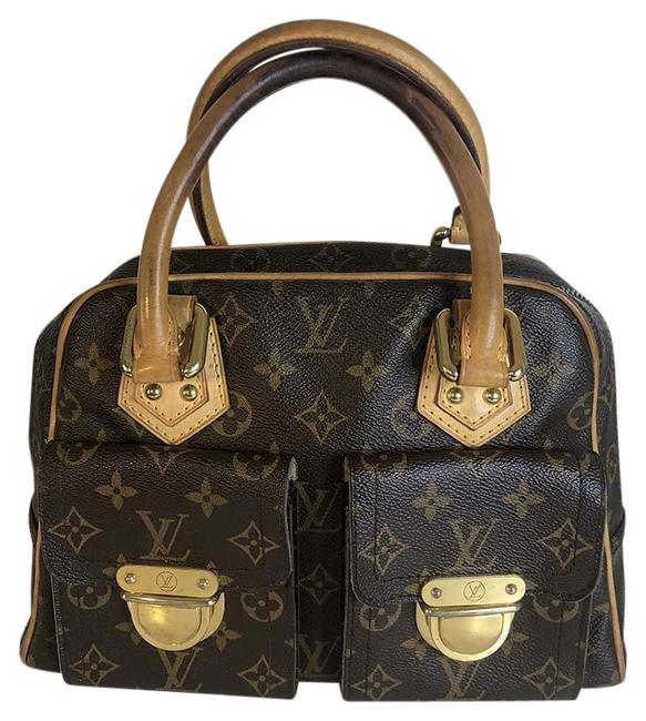 Louis Vuitton Manhattan Pm Hand Monogram Canvas Satchel