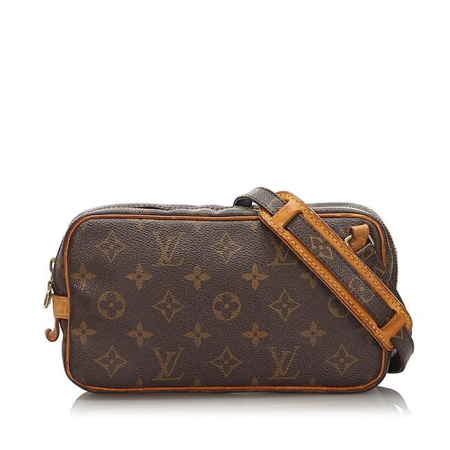 Louis Vuitton Marly Monogram Bandouliere Brown Leather Cross Body Bag