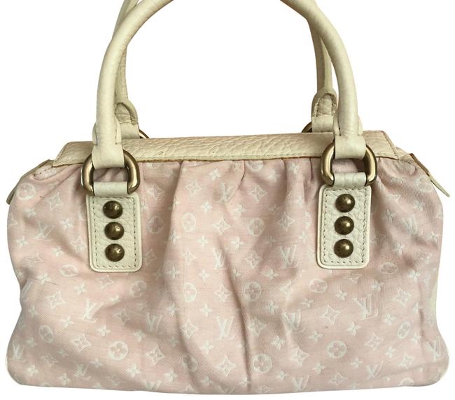 Louis Vuitton Minilin Pink and White Satchel