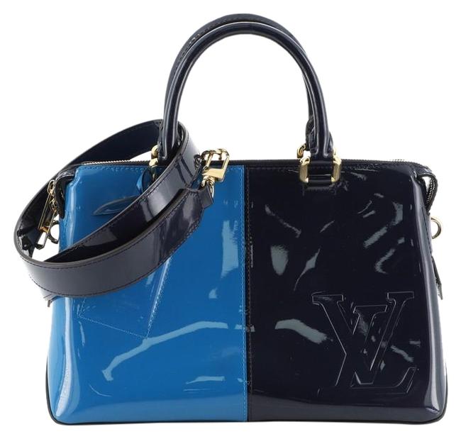 Louis Vuitton Miroir Handbag Blue Patent Leather Satchel