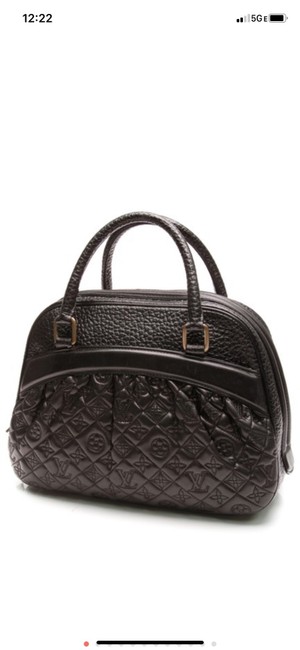 Louis Vuitton Mizi Monogram Vienna Black Leather Satchel