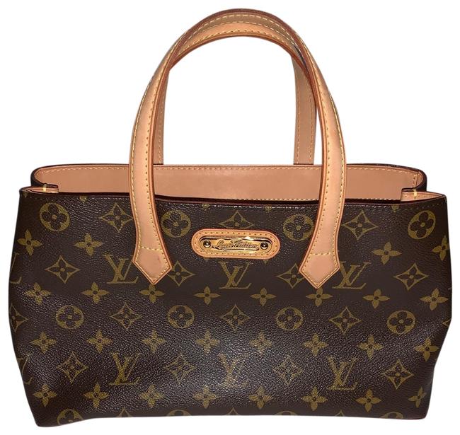 Louis Vuitton Wilshire Monogram Pm Brown Canvas with Leather Tote