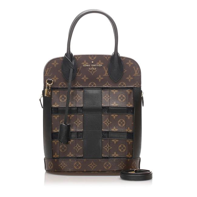 Louis Vuitton Monogram Tressage Brown Leather Satchel
