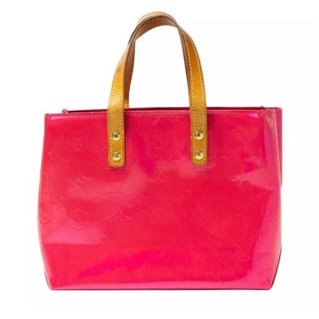 Louis Vuitton Monogram Vernis Pink Leather Tote