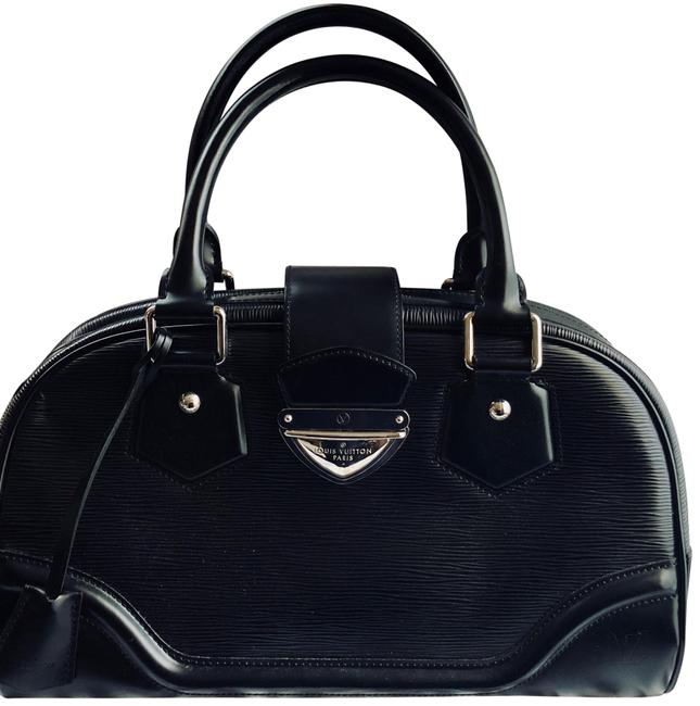 Louis Vuitton Montaigne Bowling Black Epi Leather Satchel
