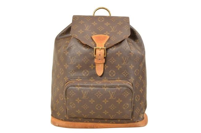 Louis Vuitton Montsouris Monogram Gm Brown Canvas Backpack
