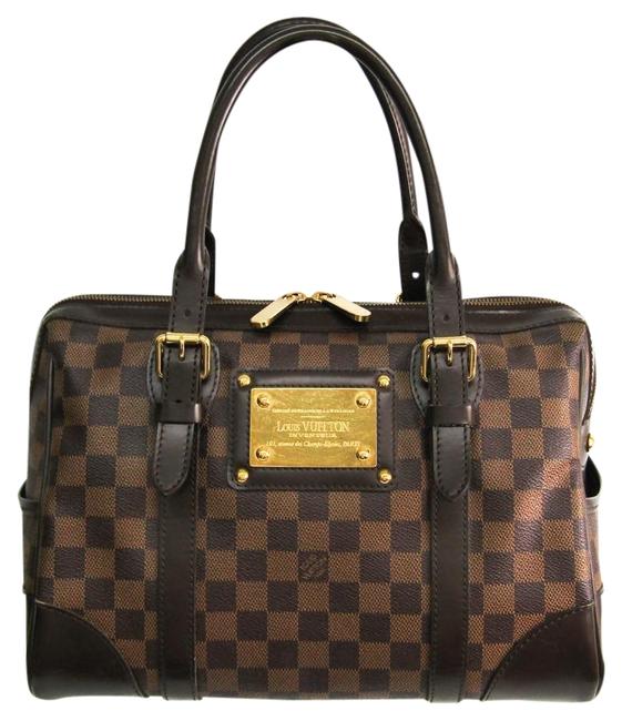 Louis Vuitton N52000 Handbag Ebene Ebene Damier Canvas Satchel