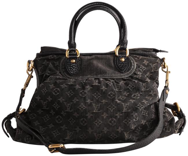 Louis Vuitton Neo Cabby Gm Black Denim Tote