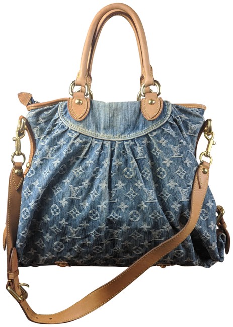 Louis Vuitton Neo Cabby Gm Blue Denim Satchel
