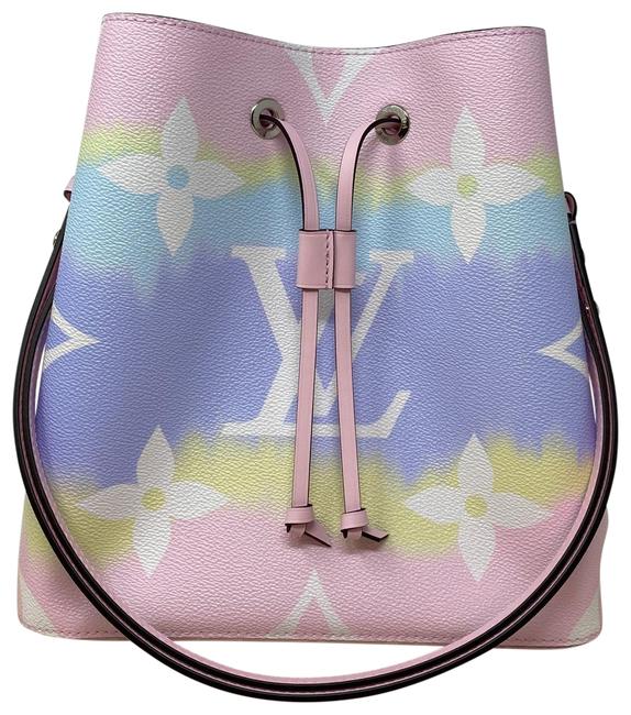 Louis Vuitton Neonoe Lv Escale Pastel M45124 Pink Coated Canvas Hobo Bag