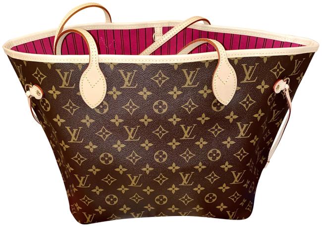Louis Vuitton Neverfull Fuchsia Coated Canvas Tote
