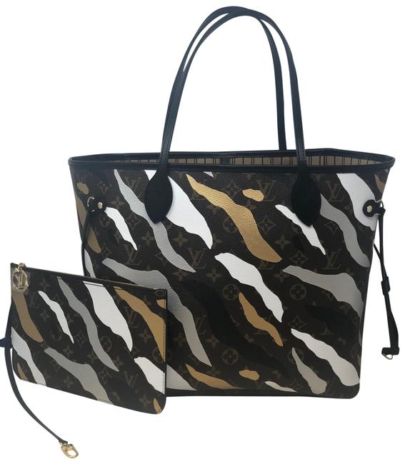 Louis Vuitton Neverfull Lv X Lol League If Legends Capsule Mm Brown Coated Canvas Tote