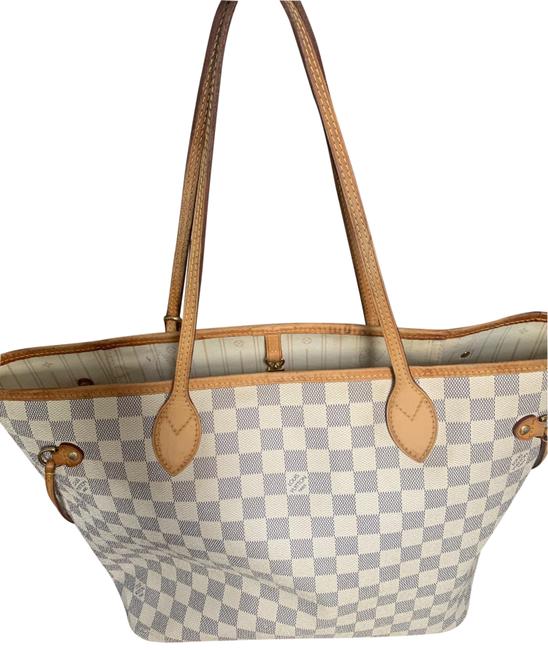Louis Vuitton Neverfull Mm Damier Azur Beige Tote