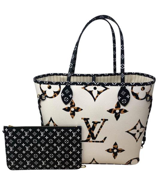 Louis Vuitton Neverfull Mm Giant Jungle Ivorie Tote