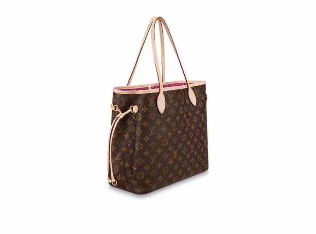Louis Vuitton Neverfull New Mm Monogram with Pivoine Lining Brown Canvas Tote