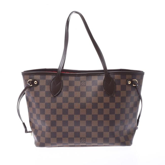 Louis Vuitton Neverfull Pm N51109 Handbag Brown Damier Canvas Satchel
