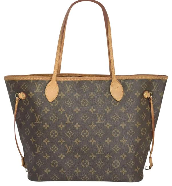 Louis Vuitton Neverfull W Monogram Mm WP Brown Canvas Hobo Bag