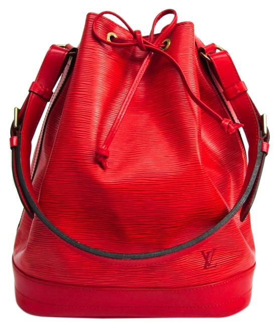 Louis Vuitton Noe M44007 Women Castilian Red Epi Leather Shoulder Bag