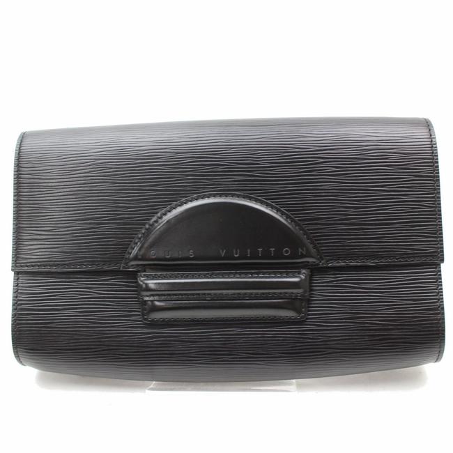 Louis Vuitton Noir Chaillot 869958 Black Leather Clutch