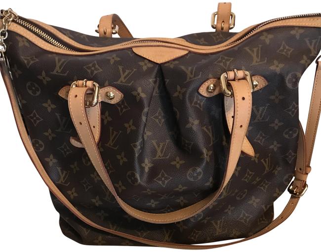 Louis Vuitton Palermo Brown Coated Canvas Satchel