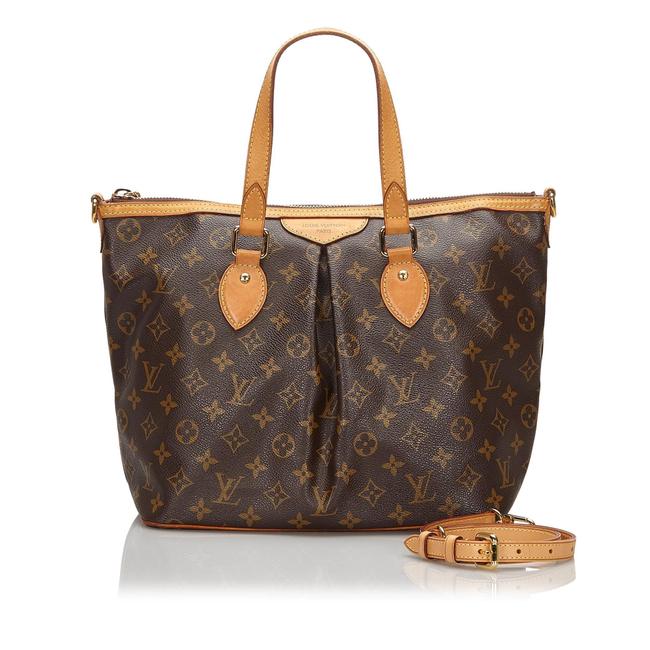 Louis Vuitton Palermo Monogram Pm Brown Leather Satchel