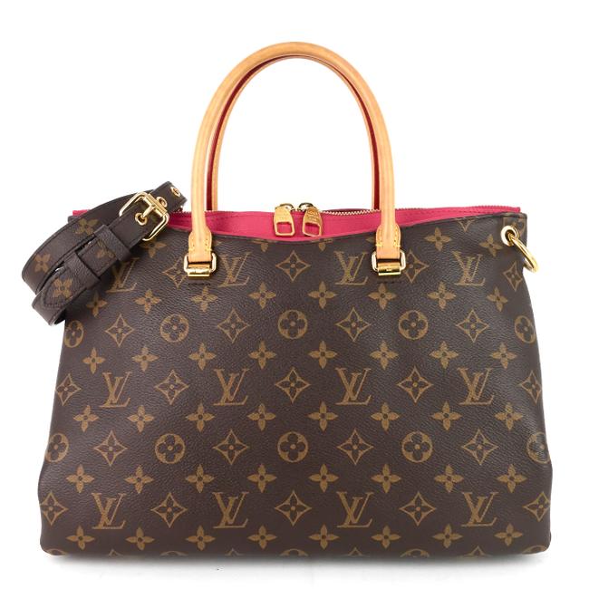 Louis Vuitton Pallas Cerises Red Monogram Canvas Tote