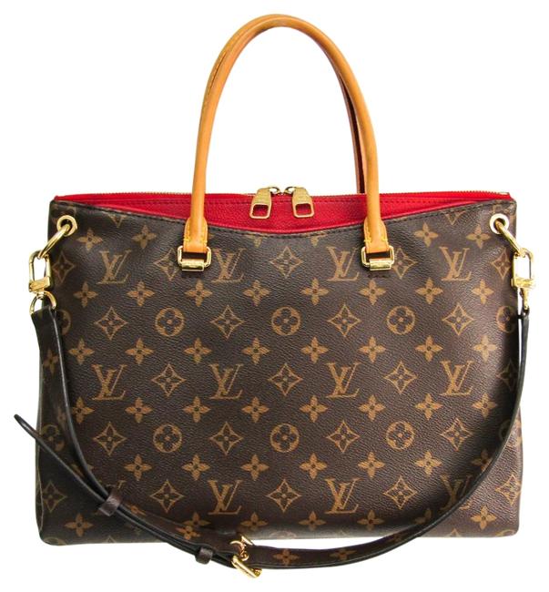Louis Vuitton Pallas M41175 Women Handbag Cerise Monogram Satchel