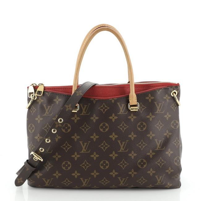 Louis Vuitton Pallas Monogram Brown Canvas Coated Tote