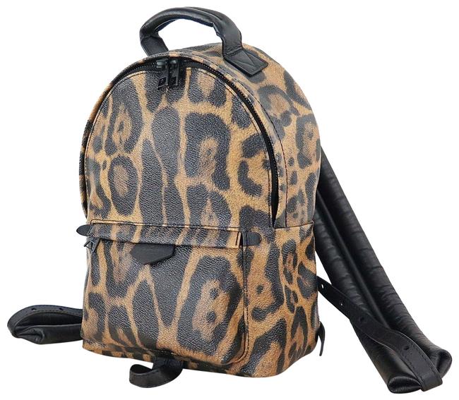 Louis Vuitton Palm Springs Leopard Animal Print Coated Canvas Backpack