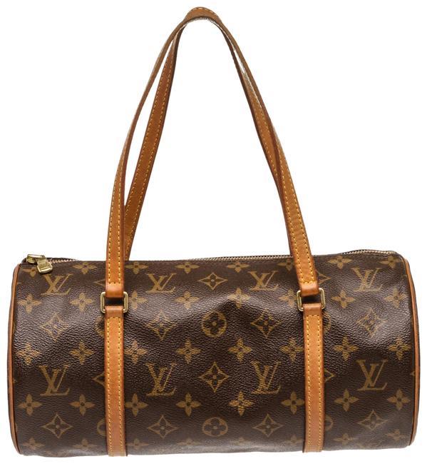 Louis Vuitton Papillon Monogram 495007 Brown Coated Canvas Satchel