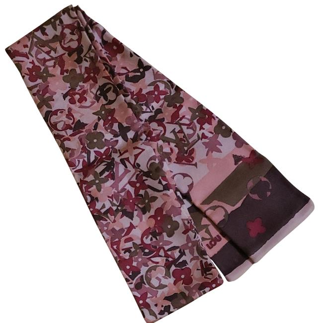 Louis Vuitton Pink Monogram Flowers Bandeau ScarfWrap