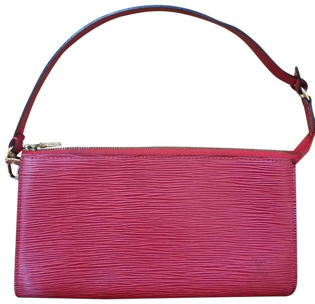Louis Vuitton Pochette Epi Red Leather Clutch