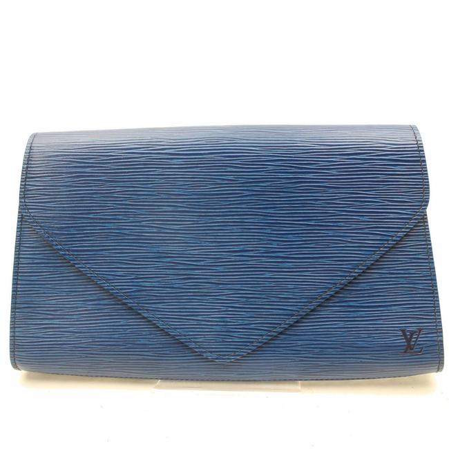Louis Vuitton Pochette Epi Toledo Art Deco 868569 Blue Leather Clutch