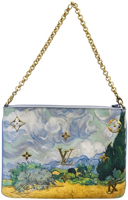 Louis Vuitton Pochette Masters Jeff Koons Van Gogh Blue Clutch
