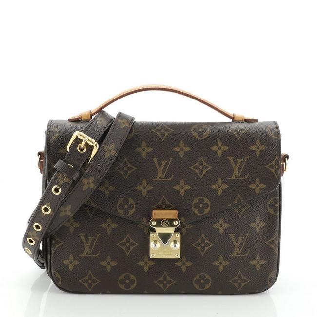 Louis Vuitton Pochette Metis Monogram Brown Canvas Clutch