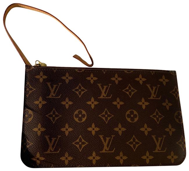 Louis Vuitton Pochette Monogram Interior Brown Clutch