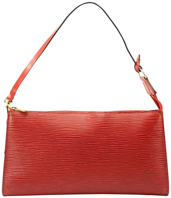 Louis Vuitton Pochette Pouch Epi #3118l17 Red Shoulder Bag
