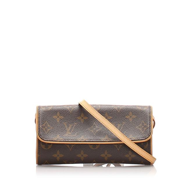Louis Vuitton Pochette Twin Monogram Pm Brown Leather Cross Body Bag